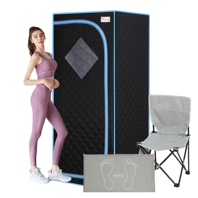 Portable Full Size Black Infrared Sauna tent Fast Heating Personal Home Spa