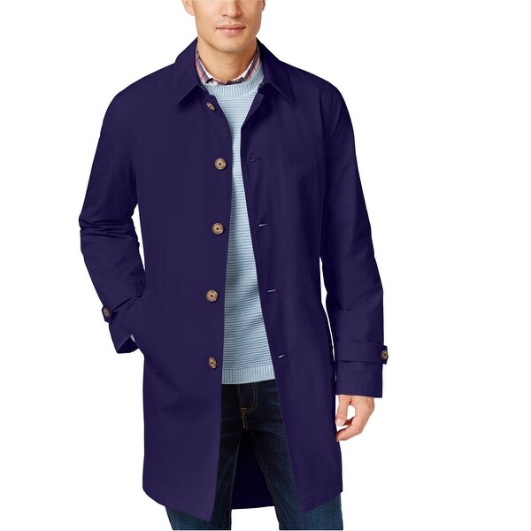 Tommy Hilfiger Mens Finn Raincoat, Blue, 46. Opens flyout.
