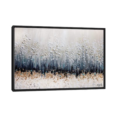 iCanvas "Simple Sophistication - Blue White Neutral" by Nada Khatib Framed Canvas Print