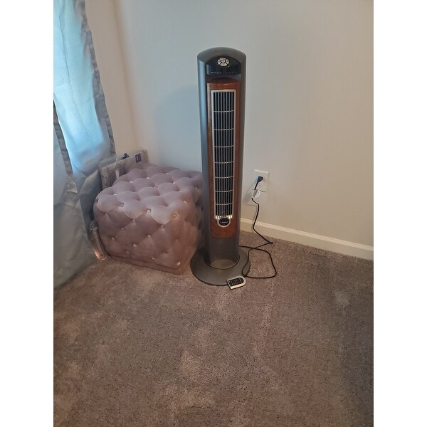 Lasko Wind Curve Tower Fan with Nighttime Setting, Gray/Woodgrain, - On  Sale - Bed Bath u0026 Beyond - 27480168