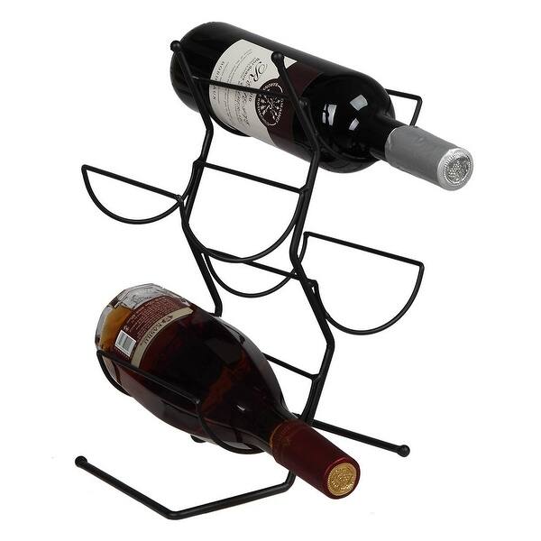 Creativity Metal Wine Rack Tabletop Countertop Wine Bottle Holder Overstock 31784286