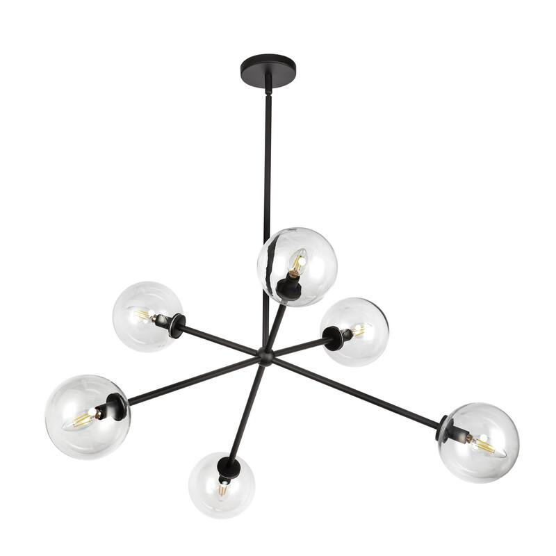 Alora Lighting CH549640 Cassia 6 Light 40" Wide Sputnik Chandelier