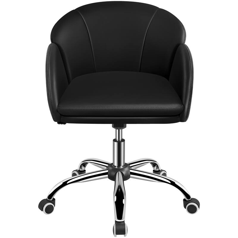 Yaheetech Modern Swivel Rolling Desk Chair Makeup Vanity Chair for Home Office