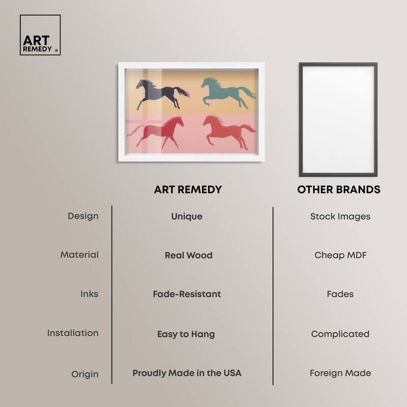 Galloping Quartet Shadowbox by Art Remedy