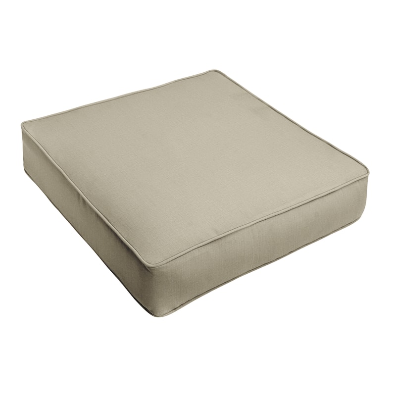 Sorra Home Indoor/Outdoor Solid Deep Seating Corded Cushion