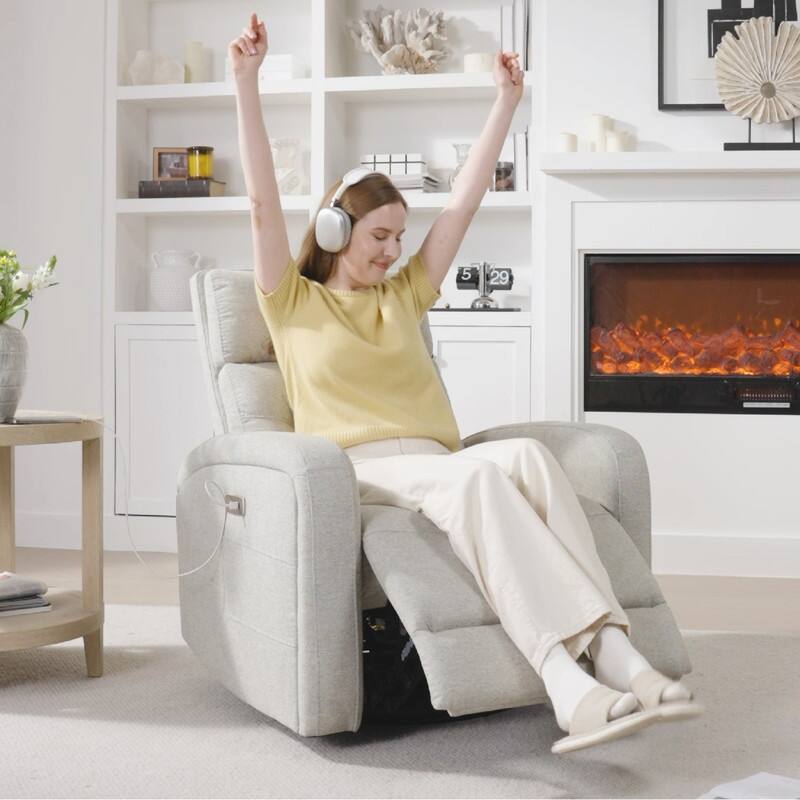 Spruce & Spring Cheryl Power Glider Swivel Rocker Recliner Chair Nursery Recliner