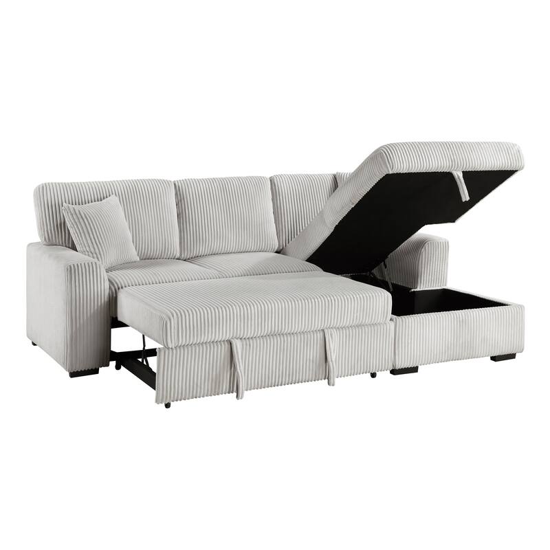 Manche 2-Piece Sectional Sofa with Pull-out Bed and Right Chaise