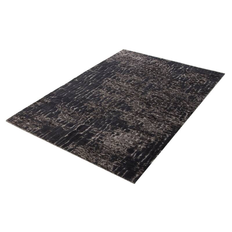 ECARPETGALLERY Hand-knotted Tangier Grey Wool Rug - 9'1 x 6'0