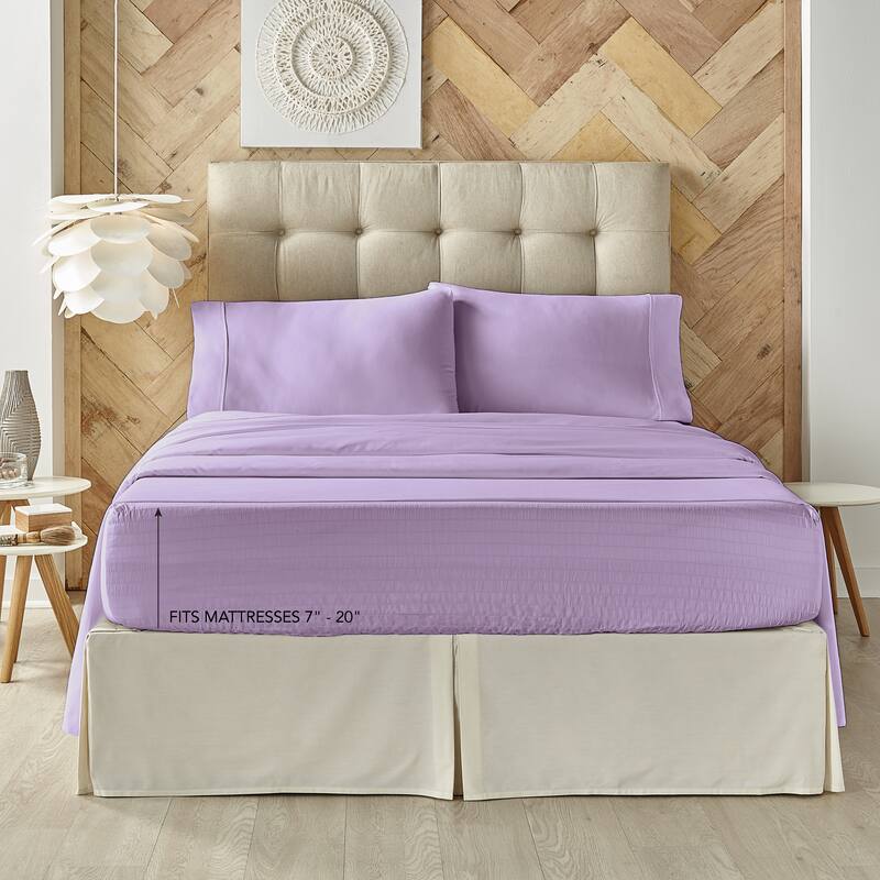 Royal Court Royal Fit Plush Microfiber 4 Piece Bed Sheet Set