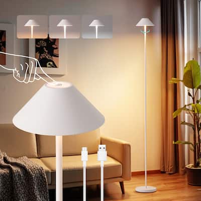 Netin 58 in. Smart RGB Integrated LED Dimmable Waterproof Rechargeable Standard Floor Lamp for Living Room and Outdoor - 58 in