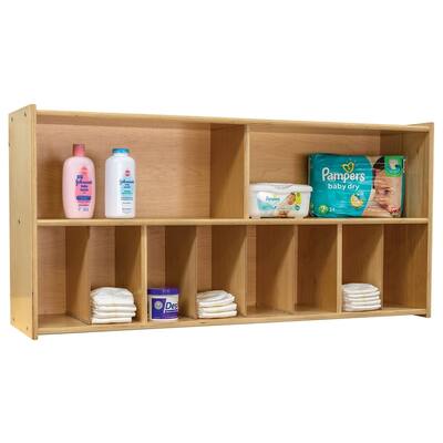 Tot Mate Nursery Daycare Kids Diaper Wall Storage, 46" W x 15" D x 23.5" H