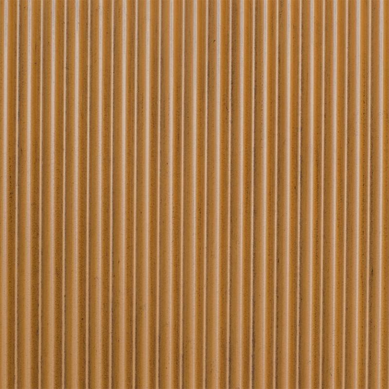 Fluted Hexagon Coffee Table with Natural Wood Color