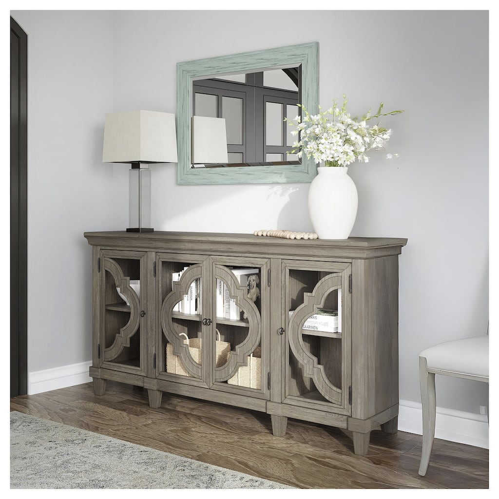 Fossil Ridge Gray Traditional Accent Cabinet