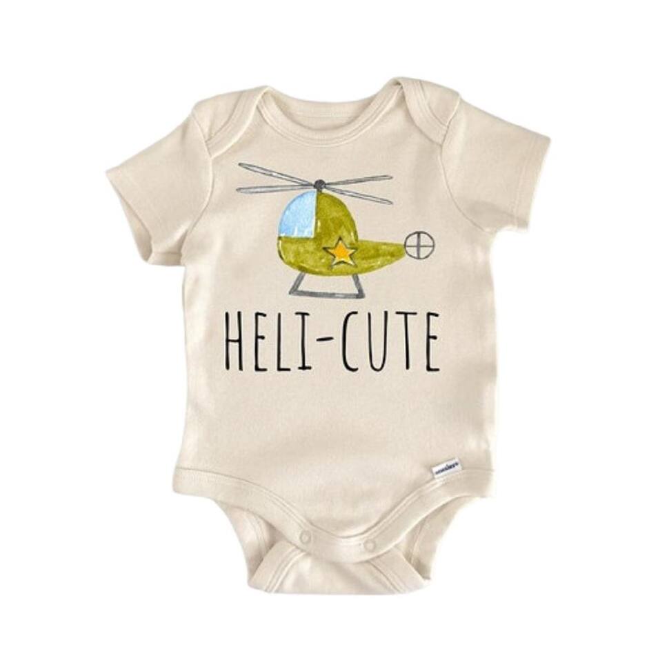 Helicopter Copilot Pilot Military - Baby Boy Girl Clothes Infant Bodysuit Funny Cute