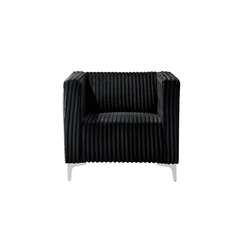 Clayfell Gavin Velvet Square Arm Living Room Set