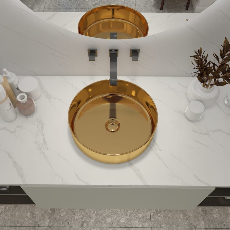 Ceramic Circular Vessel Bathroom Sink Art Sink