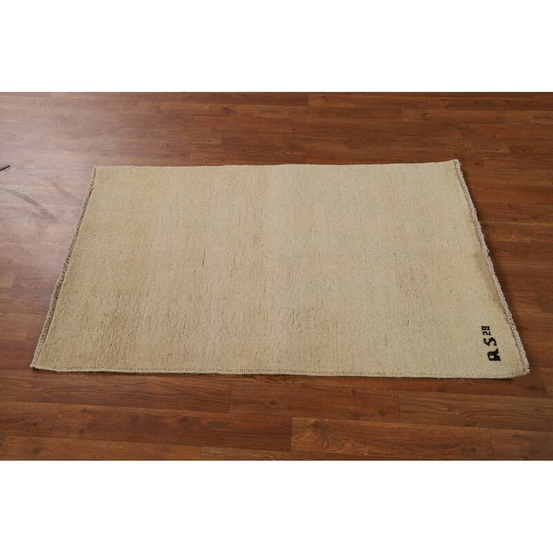 Gabbeh Modern Accent Rug Handmade Contemporary Wool Carpet - 2'7"x 3'11"