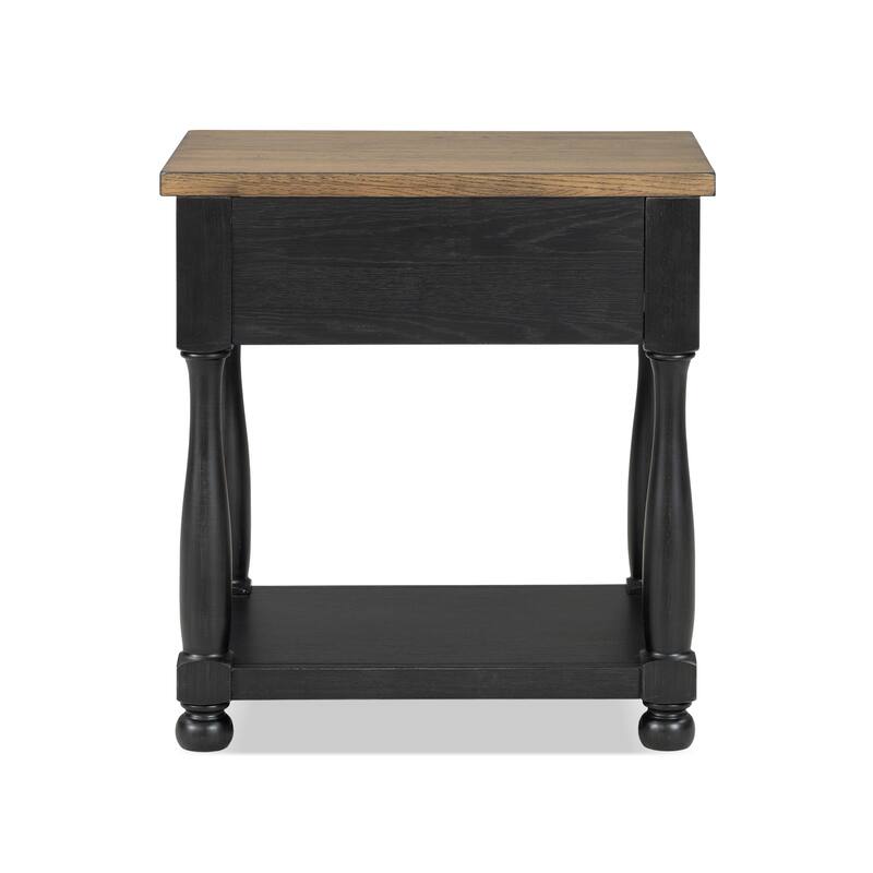 Furniture of America Lucan 3-Piece Farmhouse Black Chest and 2 Nightstand Bedroom Set