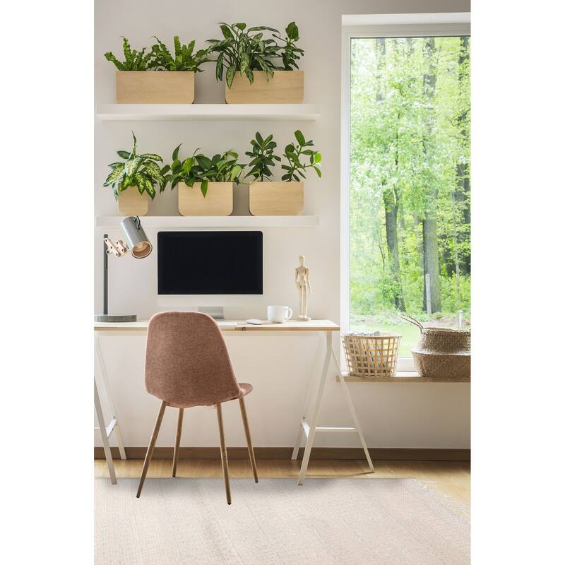 ECARPETGALLERY Braid weave Sienna Light Grey Wool Rug - 5'2 x 7'2