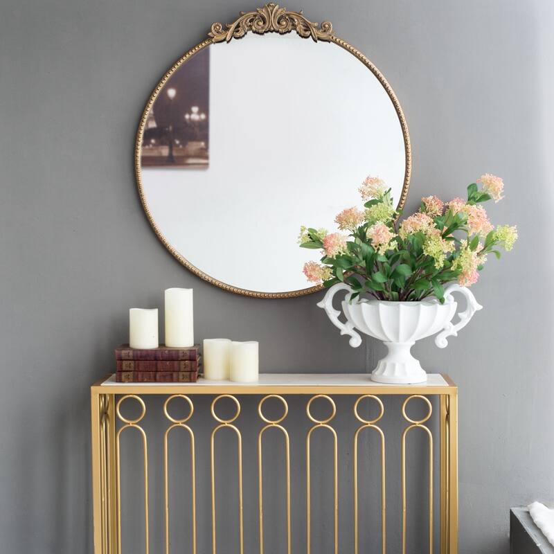 30" x 32" Wall Mounted Round Mirror