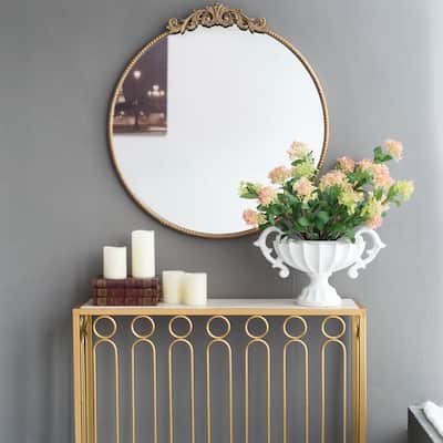 30" x 32" Wall Mounted Round Mirror