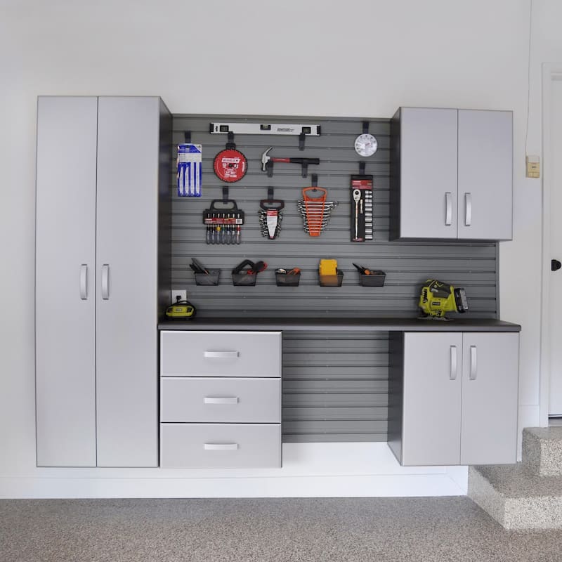 Flow Wall 5pc PVC Indoor Modern Cabinet Shelf Kit