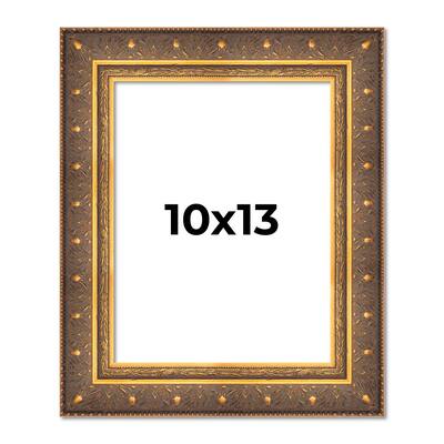 10x13 Frame Vintage Gold Solid Wood Picture Frame | 2.5 Inch Moulding
