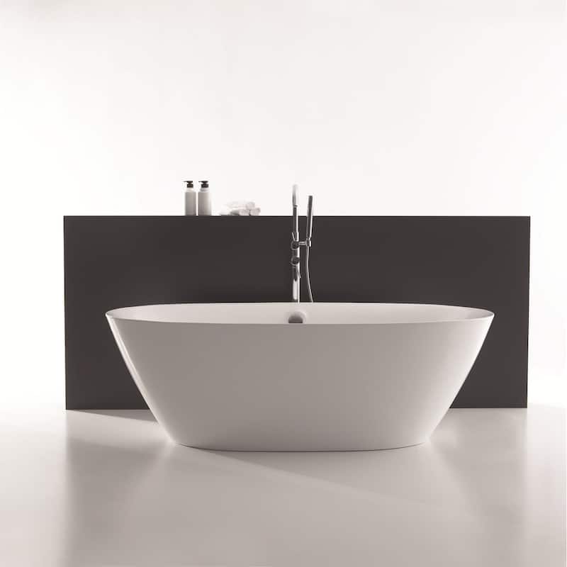 Empava 71 in Acrylic Freestanding Bathtub Large Deep Soaking SPA Tubs