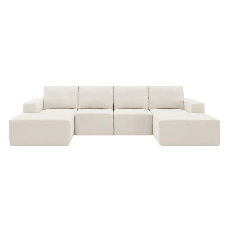 110"x72" Modular U-Shaped Sectional Sofa for Living Room & Bedroom