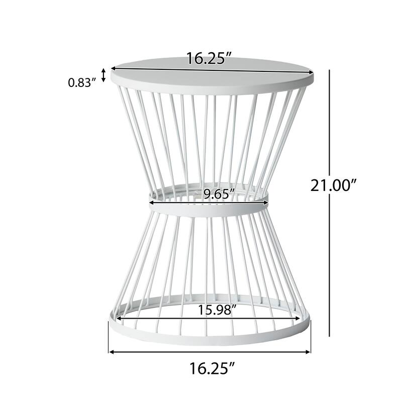 Lassen Hand-crafted Round Iron Side Table by Christopher Knight Home