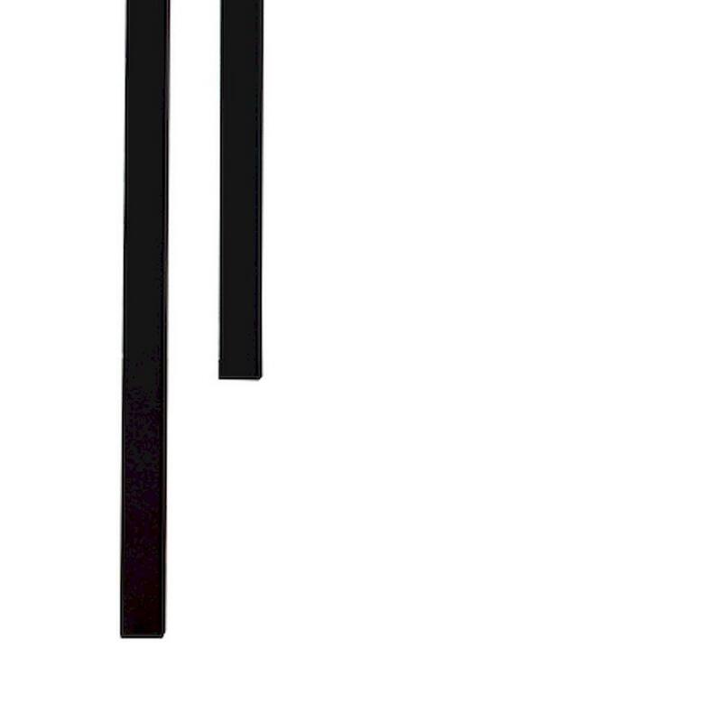 Rary Computer Writing Desk, 47 Inch, Black Metal, Dark Brown Wood Top