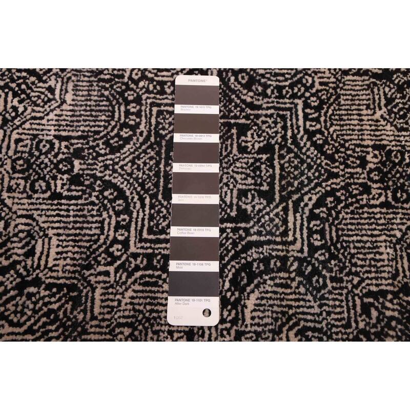 ECARPETGALLERY Hand-knotted Heritage Black Wool Rug - 2'7 x 22'0
