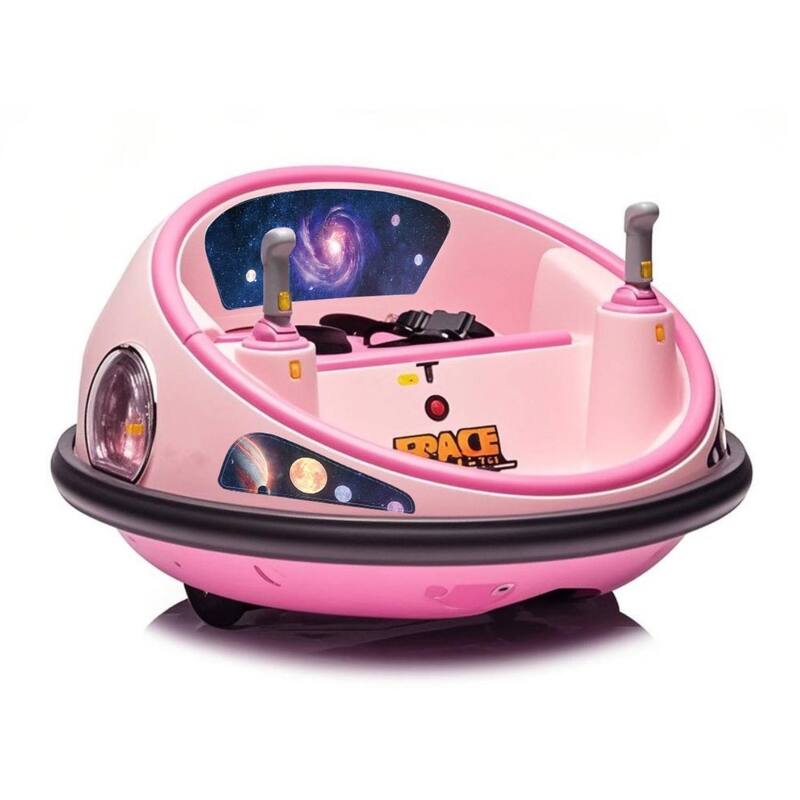 12V Ride on Electric Bumper Car for Kids & Toddlers, Dual Motor for Kids Best Gift - Pink