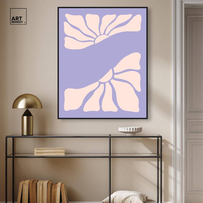 Split in two Flower Canvas by Art Remedy