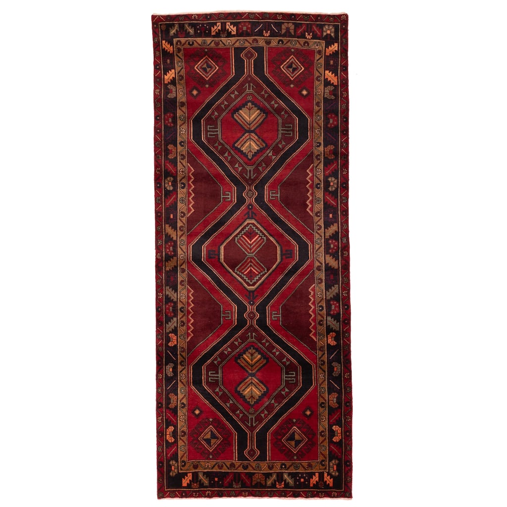 ECARPETGALLERY Hand-knotted Konya Anatolian Red Wool Rug - 3'11 x 9'10