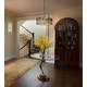 preview thumbnail 5 of 5, 6- Light 20" Black Mondern Farmhouse Crystal Lantern Drum Chandeliers - 20.5"