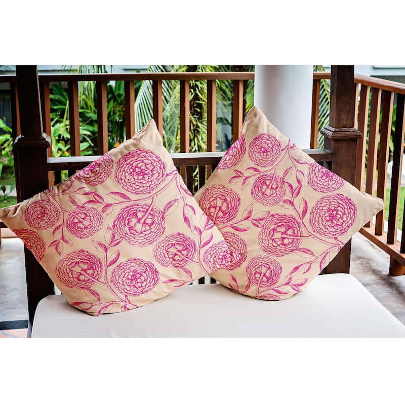 Antique Flowers Indoor/Outdoor Throw Pillow
