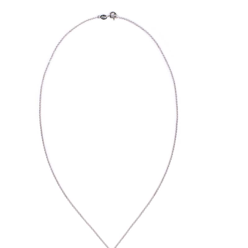 Victoria Townsend Silver Plate Cubic Zirconia Heart Necklace w/Chain