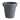 Outdoor Dark Grey Fiberglass Planter with Solar Lights