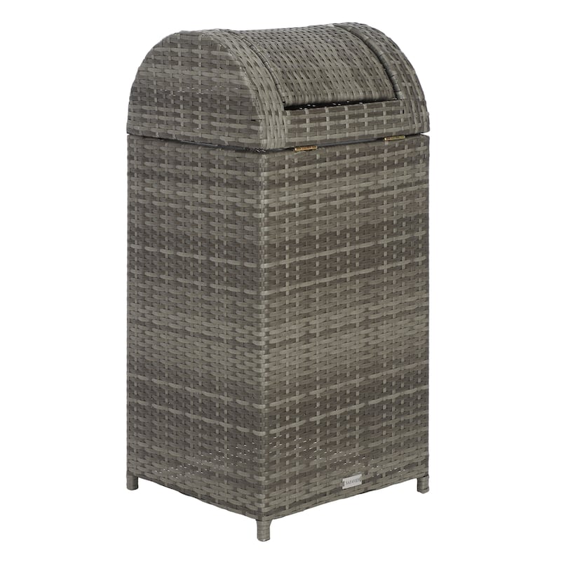 SAFAVIEH Outdoor Mazeli Trash Bin (Fully Assembled)