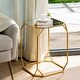 preview thumbnail 6 of 41, Glitzhome Set of 2 Glam Glass Modern Side Table Sofa Table