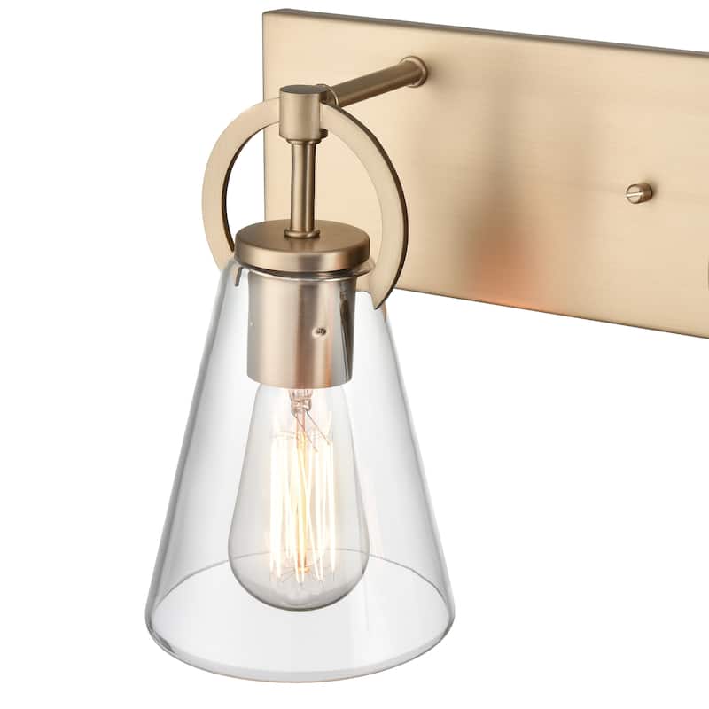 Harnell 15-inch Wide 2-Light Vanity Light in Champagne Gold