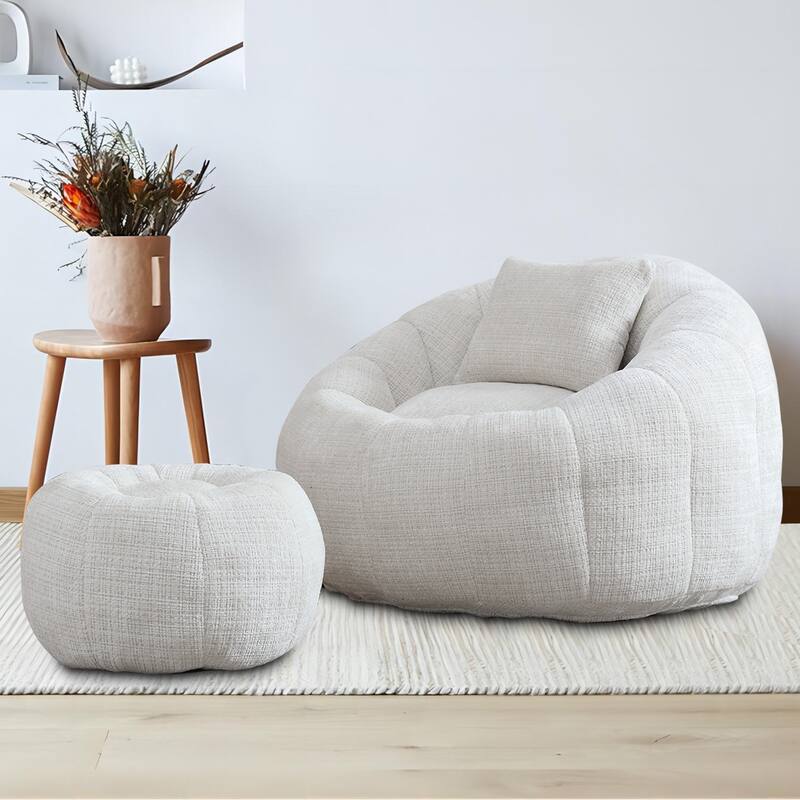 Bean Bag Chairs With Ottoman for Living Room