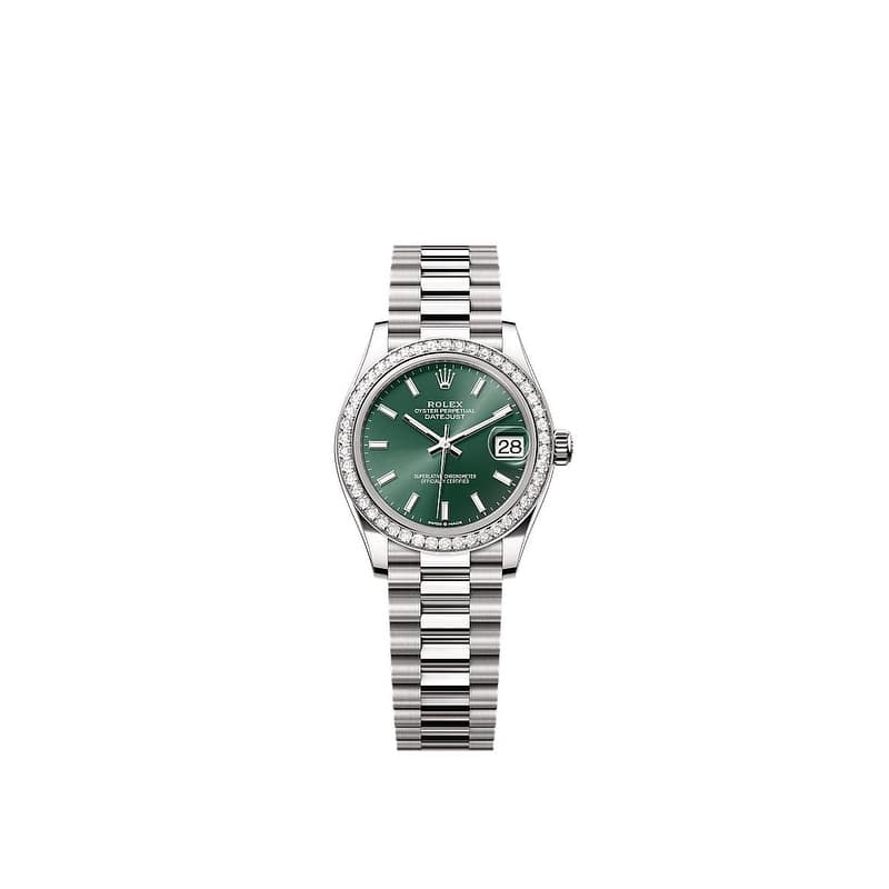 Rolex Pre-Owned Wht Gold Datejust Women's Watch - White Gold and Diamonds - 31mm