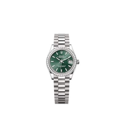 Rolex Pre-Owned Wht Gold Datejust Women's Watch - White Gold and Diamonds - 31mm