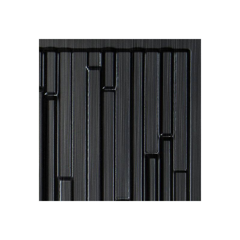 FASÄDE Skyline Decorative Vinyl Backsplash Panel - 6X6 Inch Sample - Brushed Onyx