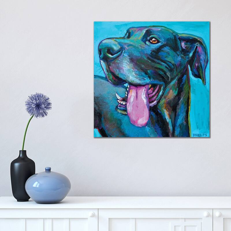 iCanvas "Great Dane III" by Robert Phelps Canvas Print - 18x18x1.5