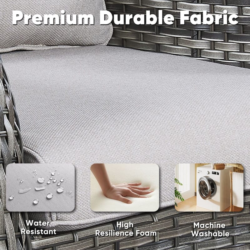 Pocassy 30 In Outdoor Fire Pits with Patio Swivel Glider Chari Set.