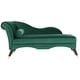 preview thumbnail 2 of 9, SAFAVIEH Caiden Emerald/ Black Chaise - 63' x 27.5' x 30'