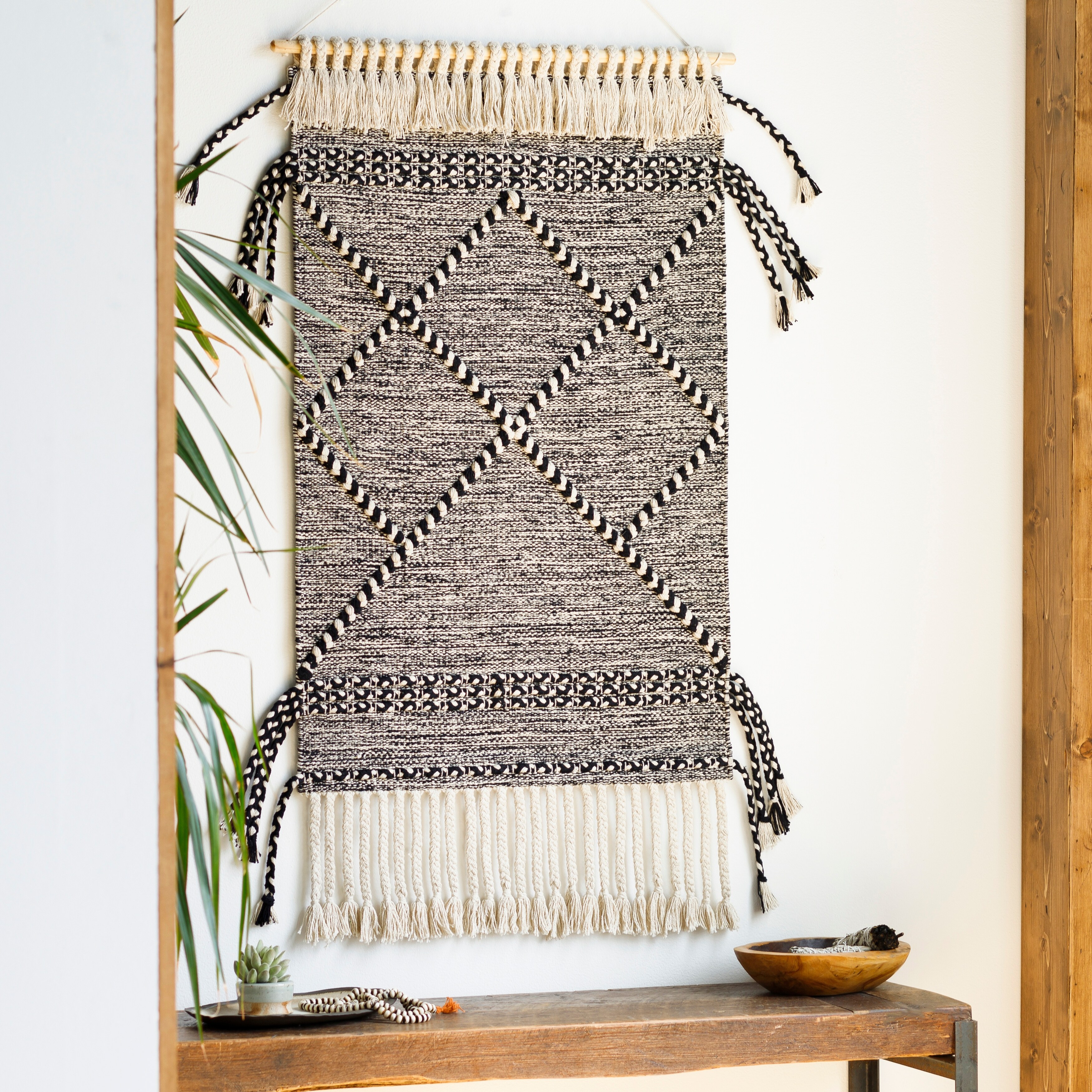 Artistic Weavers Haloui Hand Woven Boho Tassel Wall Tapestry 24